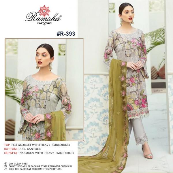 Ramsha R 391 To R 394 Fancy Georgette Embroidery Pakistani Salwar 